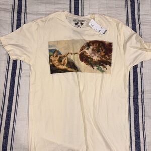 Riot Society Cream Artistic Print T-Shirt